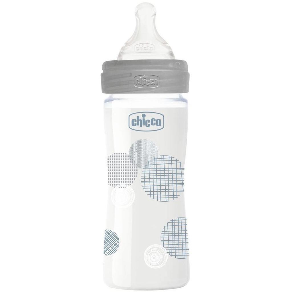 

Бутылочка для кормления Chicco пластиковая Well-being Physio Colors с силик. соской 0м+ 240 (28721.30)