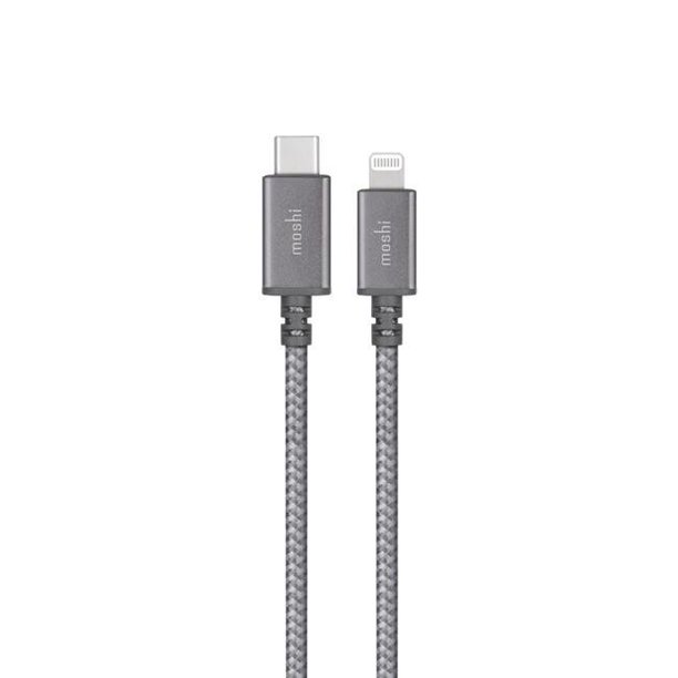 

Moshi Integra™ кабель USB-C to Lightning Titanium Gray (0.25 m)
