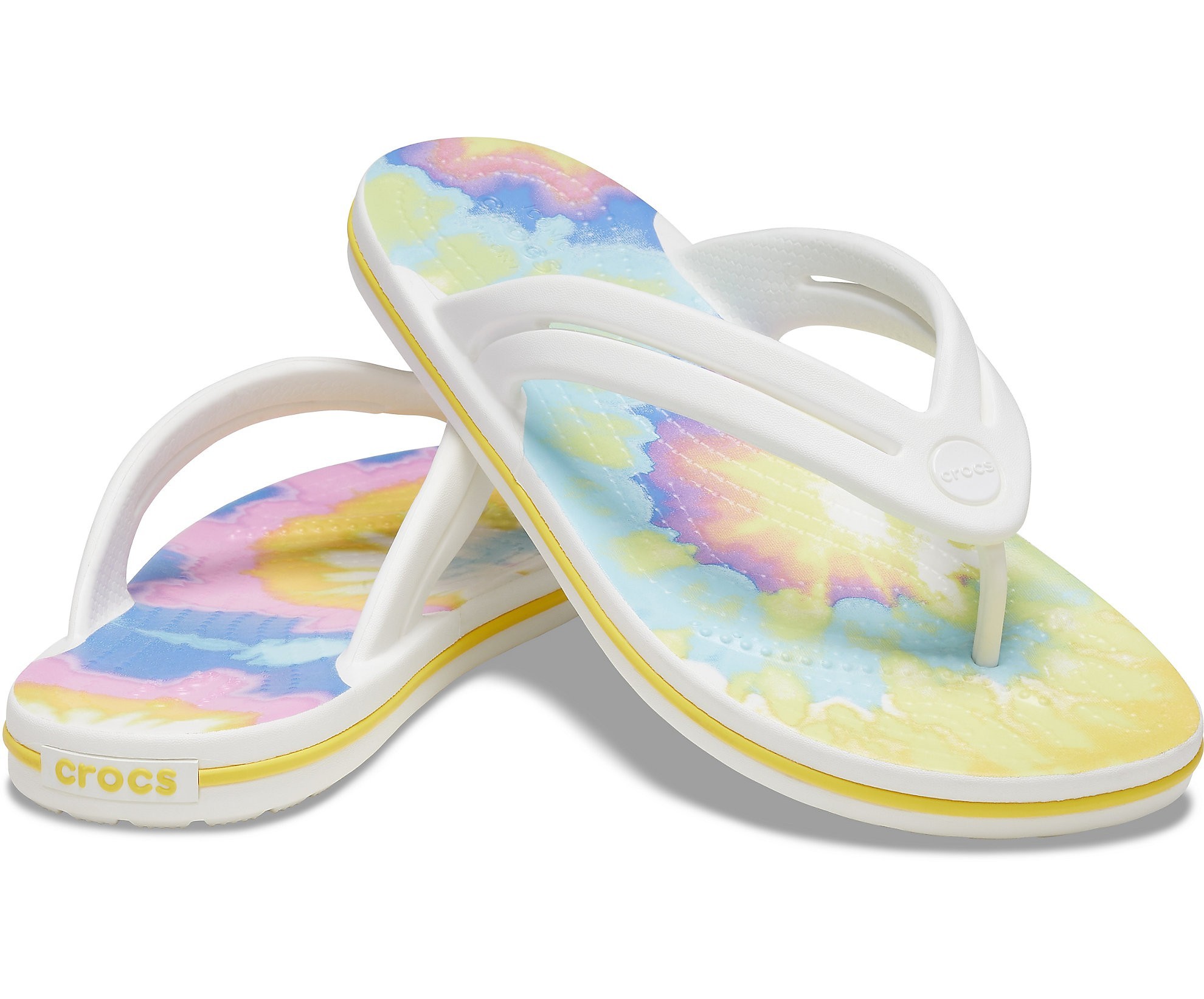 

Флип флопы Crocs Crocband Tie Dye W7 White / Multi 37-38
