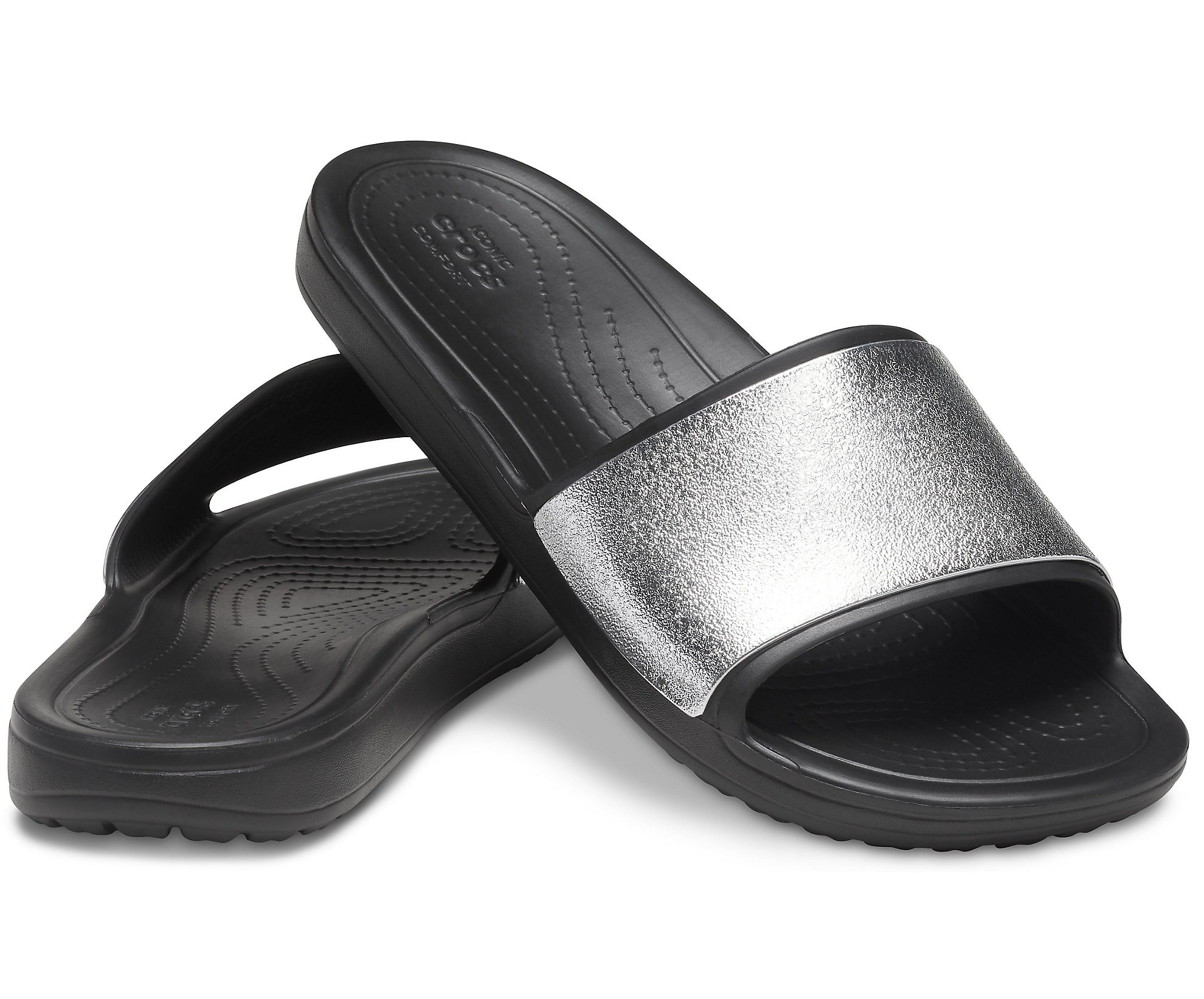 

Шлепки Crocs Sloane Shine Low Slide W10 черные с серебром 40-41
