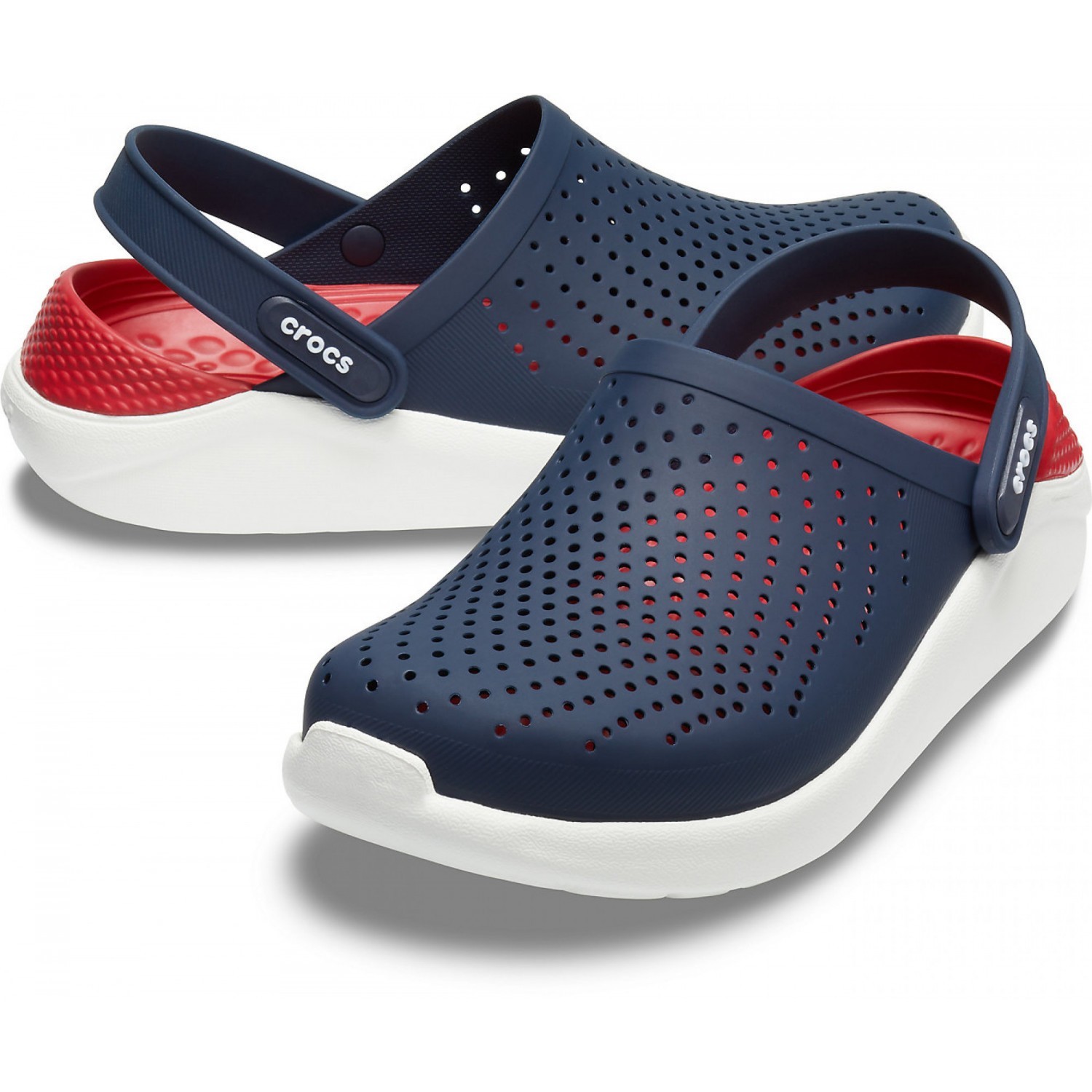 

Сабо Crocs LiteRide, М9, синие с красным, 42-43