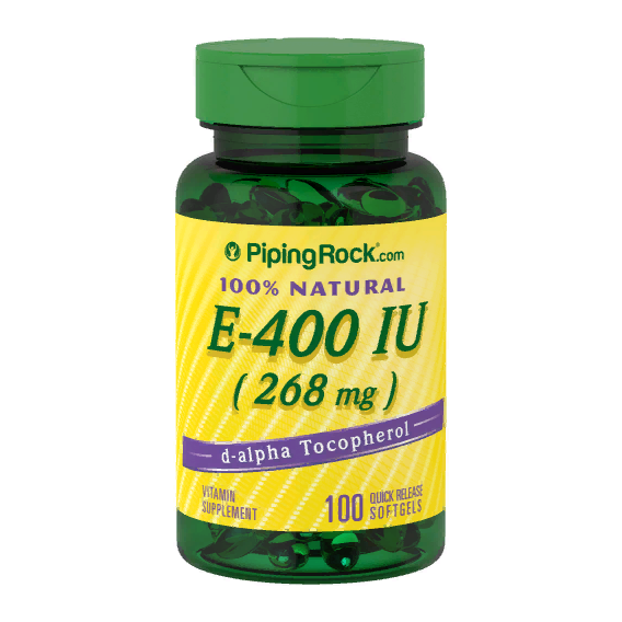 

Витамин Е Piping Rock 100% Natural Vitamin E 400 IU 100 капсул