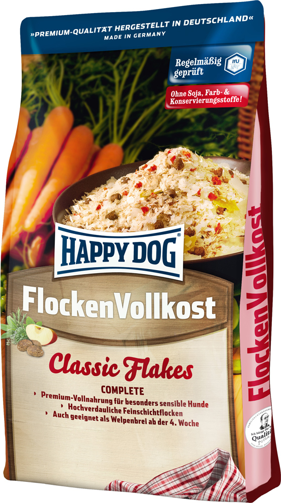

Сухой корм Happy Dog Flocken Vollkost для щенков и взрослых собак в виде хлопьев 10 кг