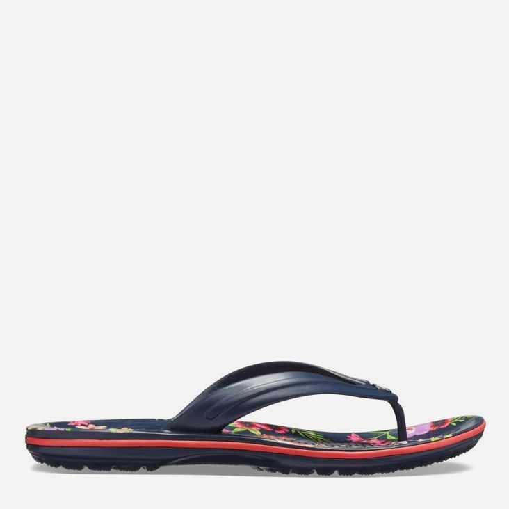 

Вьетнамки Crocs Jibbitz Crocband Printed Tropical Floral/Синие Unisex Flip 205943-96N 37-38 (M5-W7) 22.9 см Синие