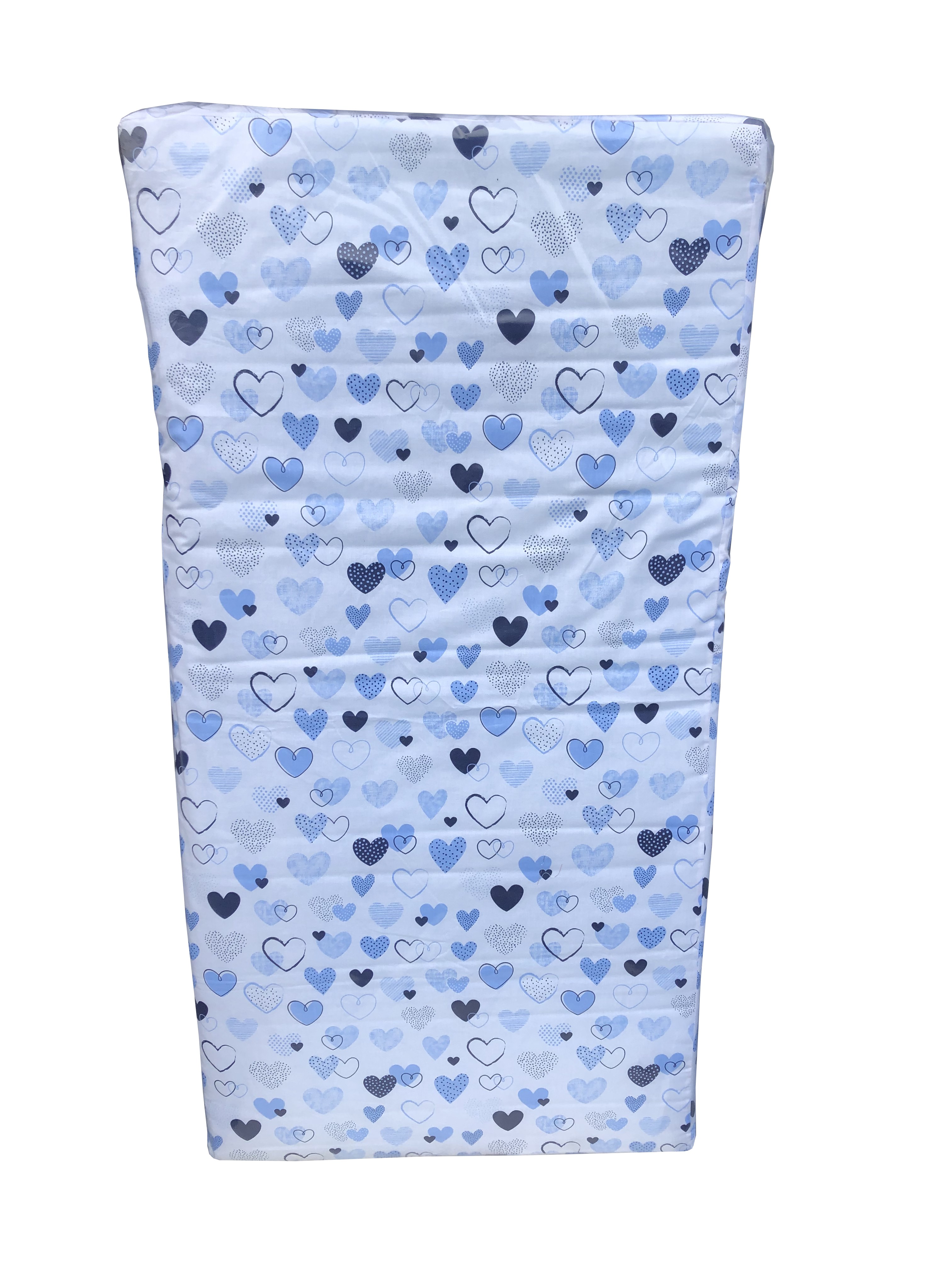 

Матрас детский ортопедический Baby Comfort Соня (120*60*7 см) сердечки голубые