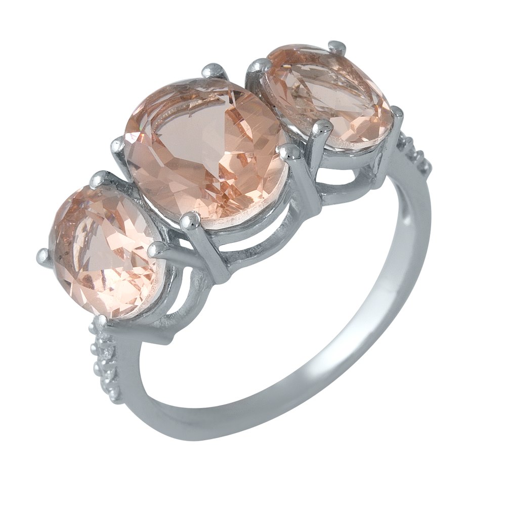 

Серебряное кольцо jill с морганитом nano 2.363ct 18.5 размер
