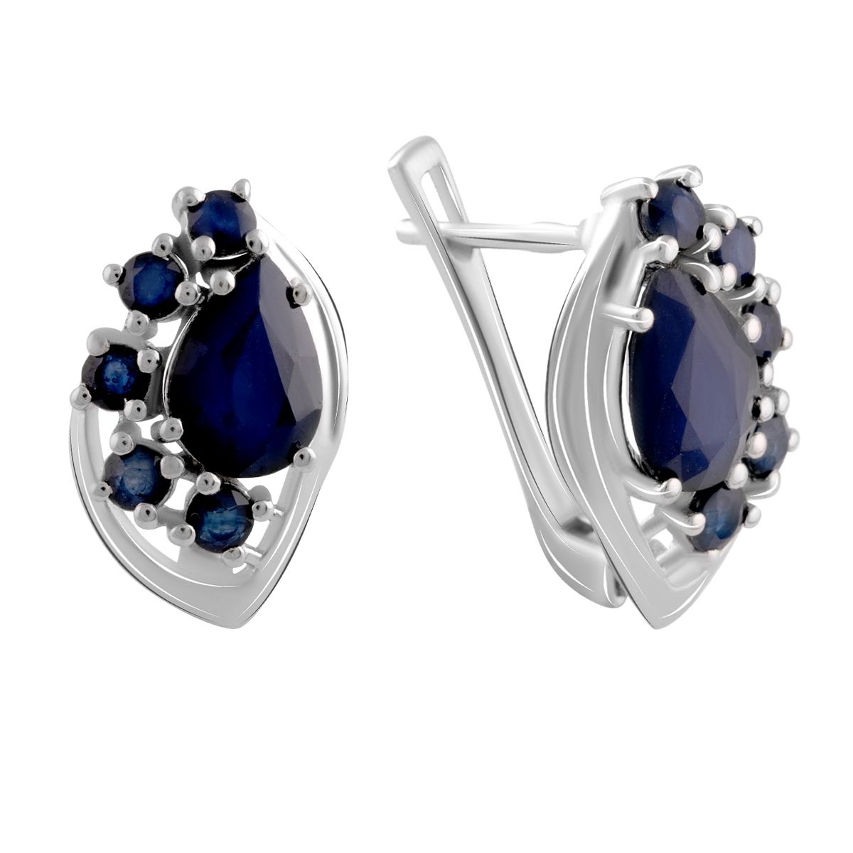 

Серебряные серьги jill с натуральным сапфиром 4.8ct
