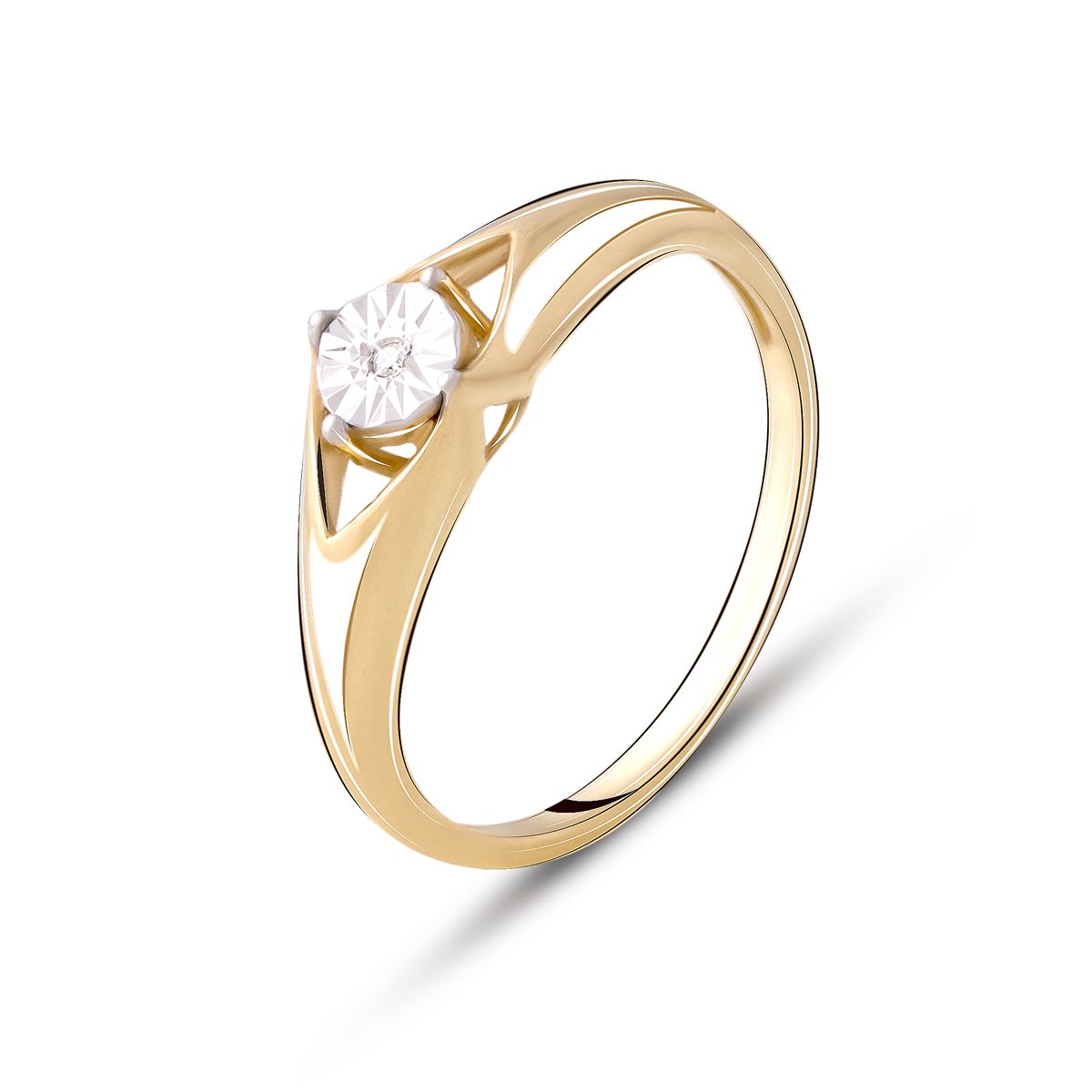 

Серебряное кольцо jill с натуральными бриллиантом 0.01ct 19.5 размер