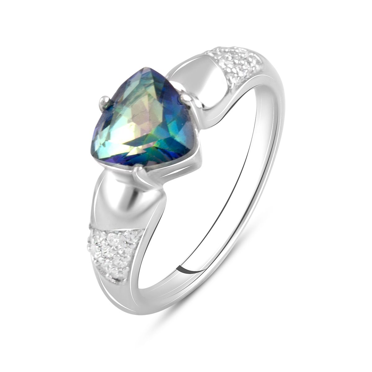 

Серебряное кольцо jill с мистик топазом 0.913ct 18 размер