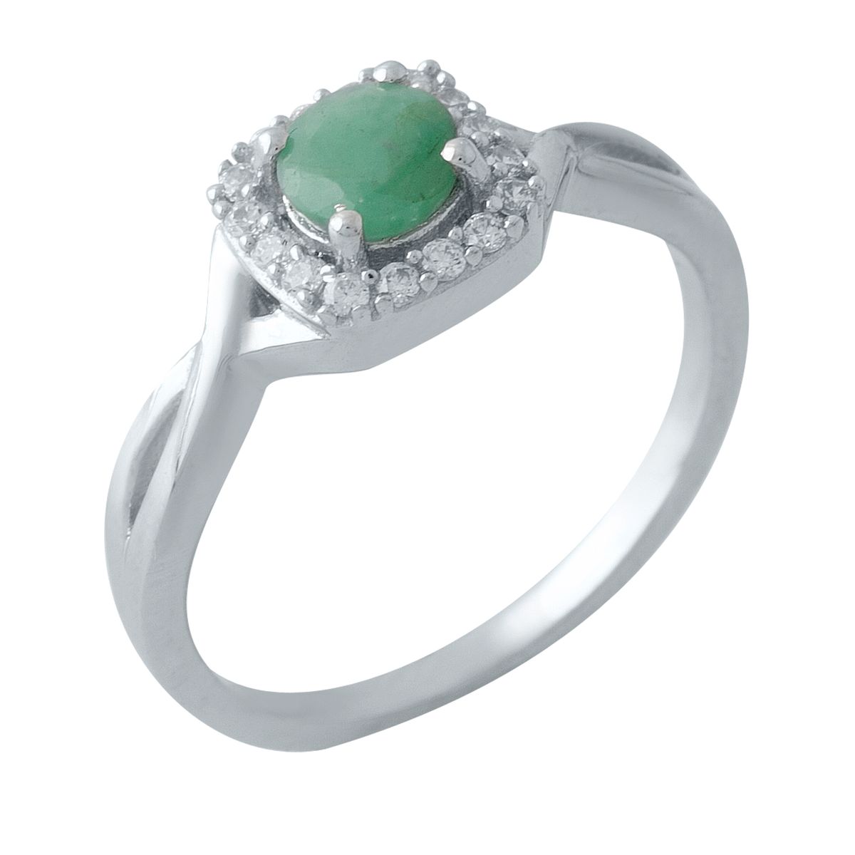 

Серебряное кольцо jill с натуральным изумрудом 0.475ct 18.5 размер