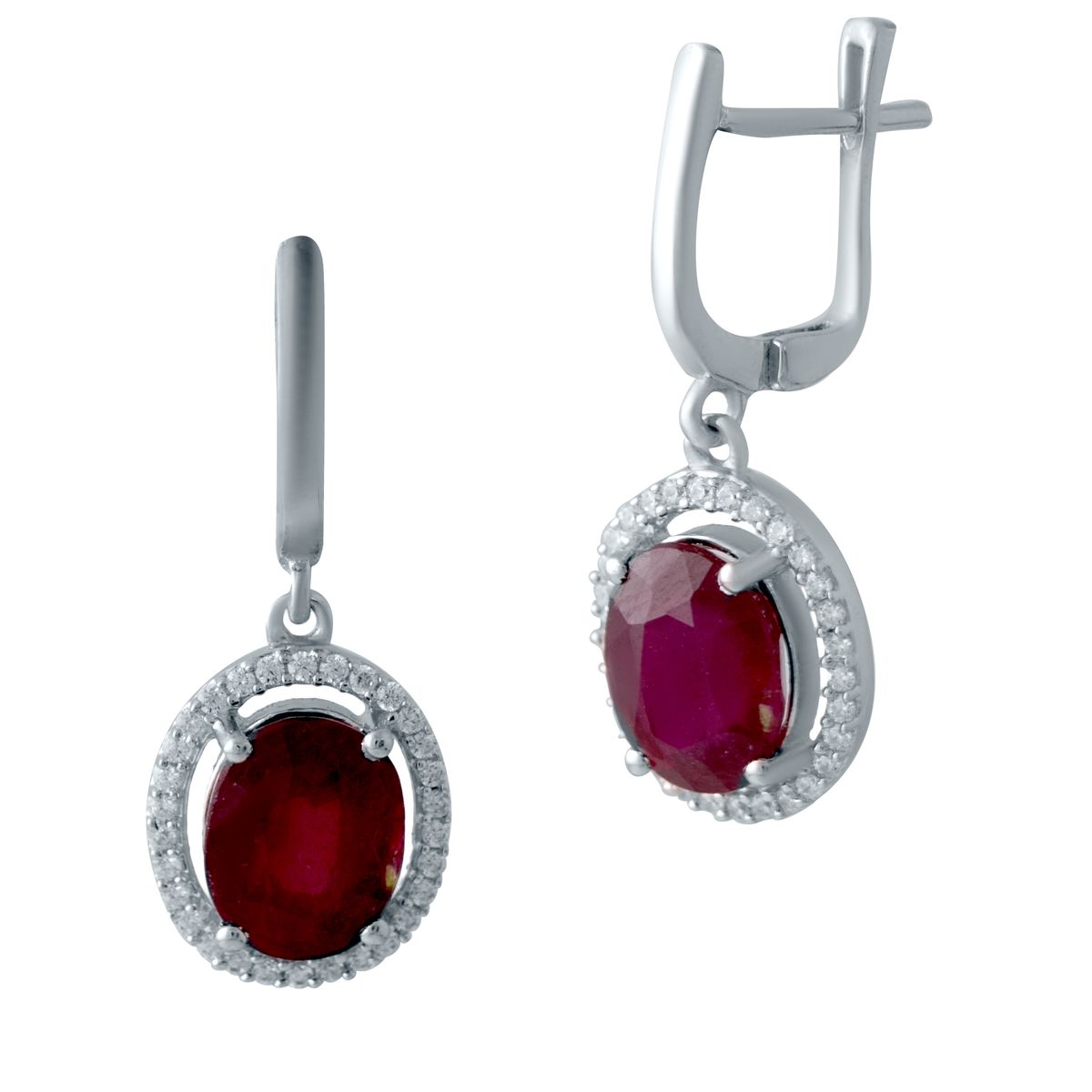 

Серебряные серьги jill с натуральным рубином 7.45ct