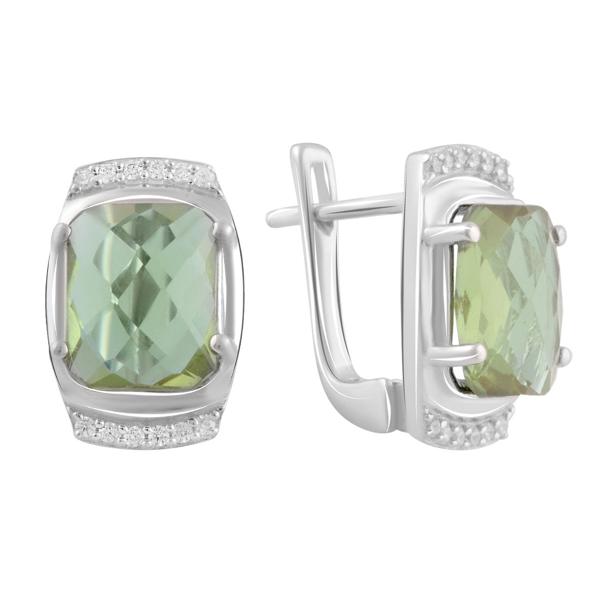 

Серебряные серьги jill с Султанит султанитом 6.218ct