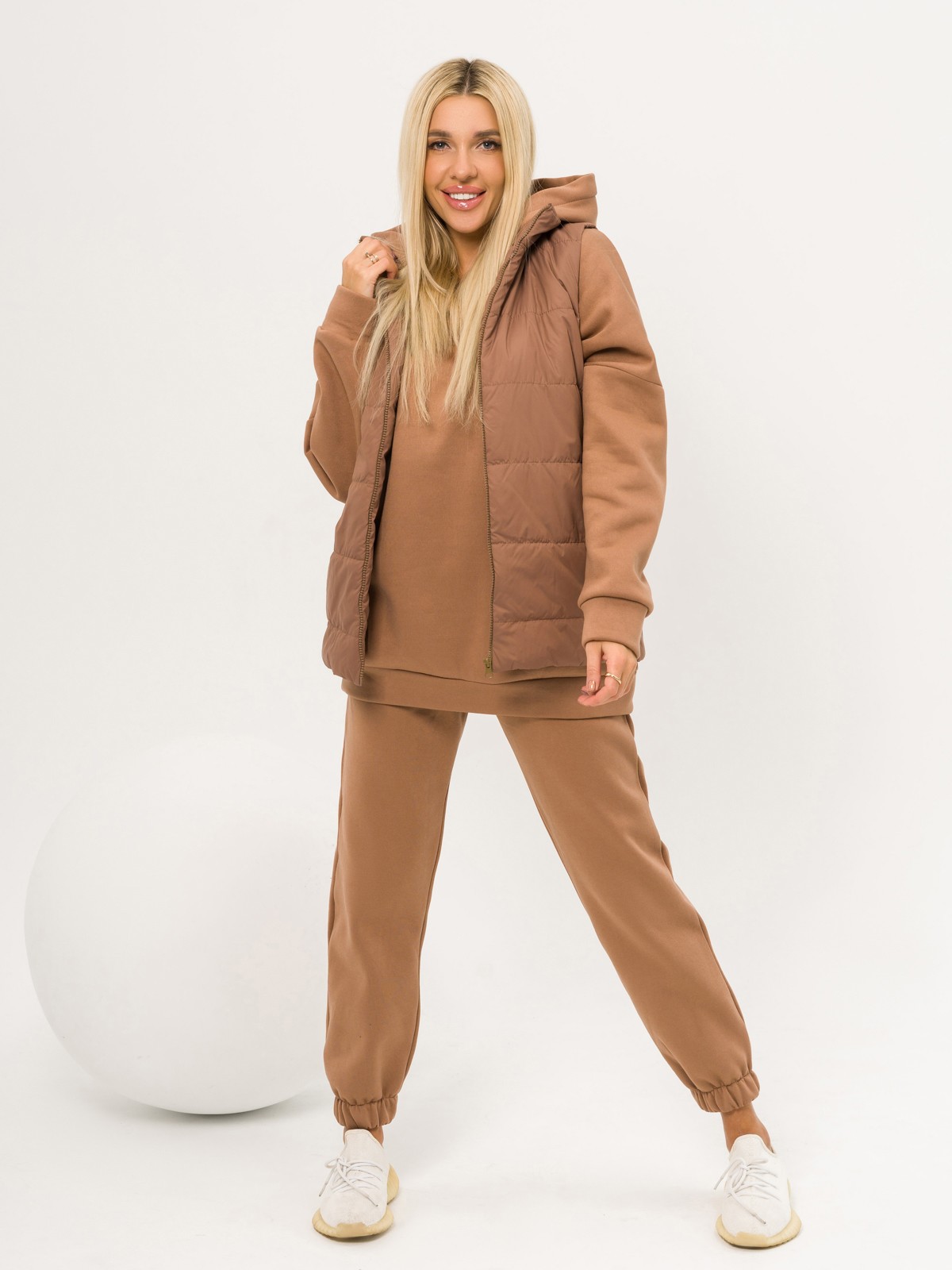 

Спортивный костюм ISSA PLUS 12966  Бежевый, Спортивный костюм ISSA PLUS 12966 L Бежевый