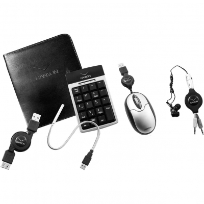 

Комплект (Клавиатура Мышь) Canyon Key pad with 3 ports USB hub (CNP-NP3)