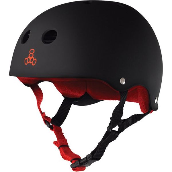 

Шлем защитный Triple8 Sweatsaver Helmet Black/Red р. L 56-58 см (mt4176)