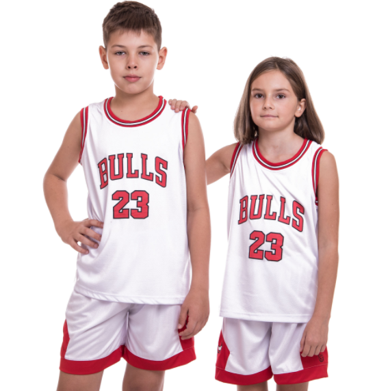 

Форма баскетбольная подростковая NB-Sport NBA BULLS 23 5351 S (6-8 лет) Бело-красная (IN07611)