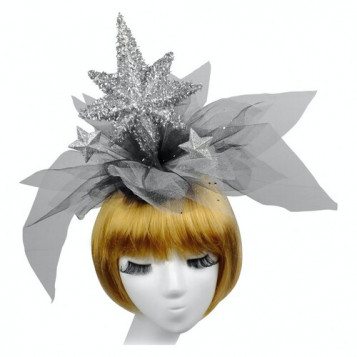 

Шляпка Super Star с фатой Seta 18-1051BLK-SL