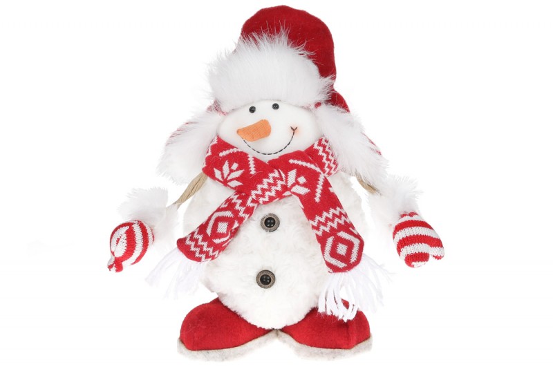 

Мягкая новогодняя игрушка Bon Снеговик 30см 822-291 (IR06388)