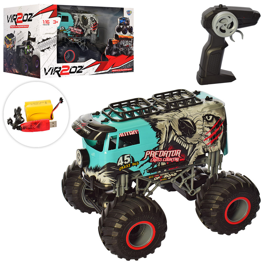 

Машинка на радиоуправлении М 5518 2,4G, аккумулятор, 28 см,1:16, USB, резиновые колеса, небьющийся корпус