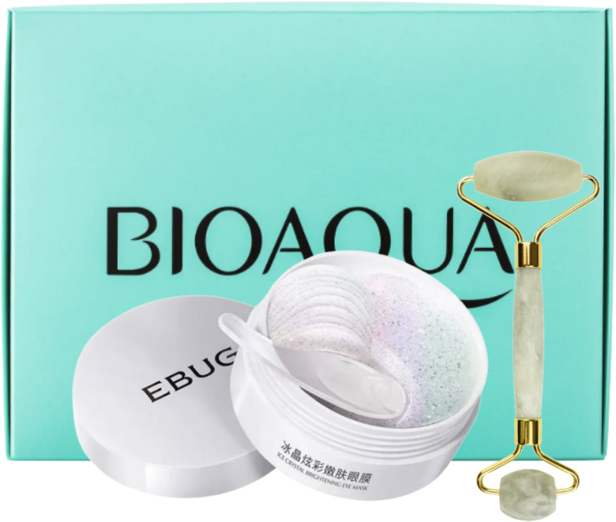 Подарочный набор Bioaqua Гидрогелевые патчи с витамином В3 и глиттером ...