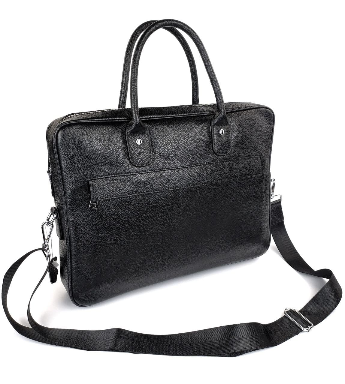 

Стильная мужская сумка-портфель из натуральной кожи JZ NS17611-1 40х30х8см черная