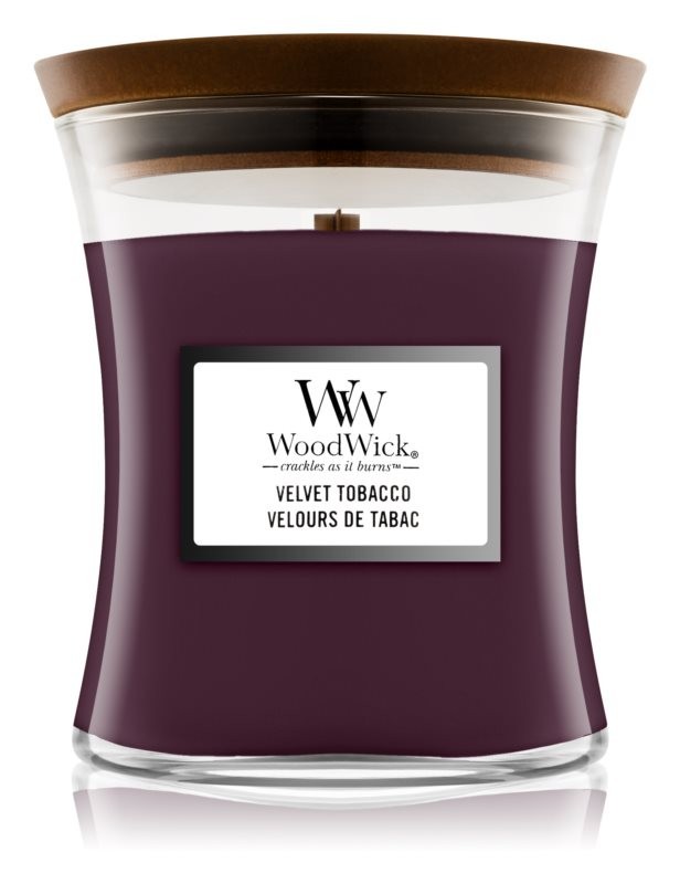 

Ароматическая свеча Woodwick Medium Velvet Tobacco 275 г