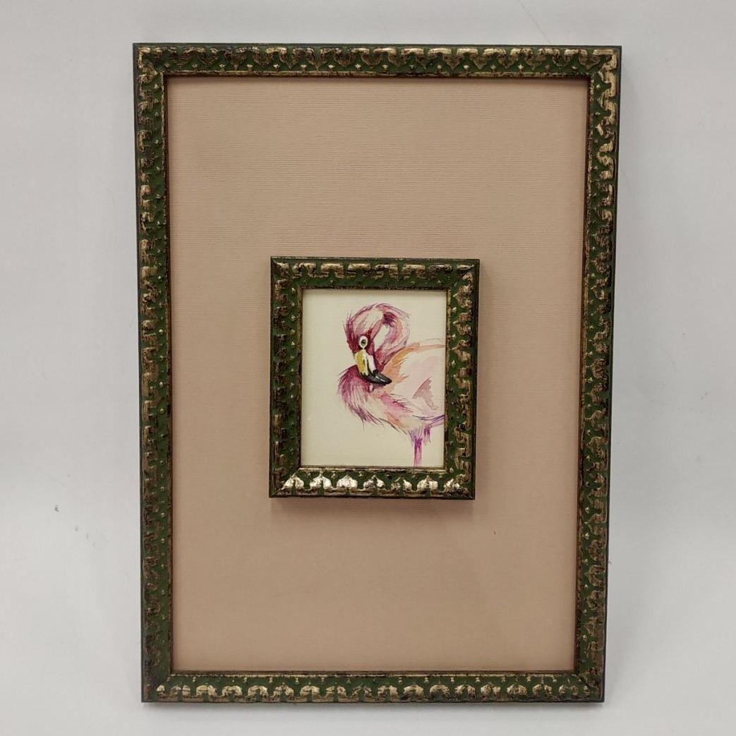 

Картина "Фламинго" живопись, в раме 23х32см FRAMES.POSTERS.DECOR