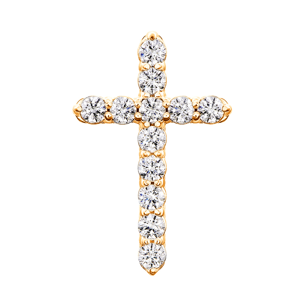 

Золотой крестик в желтом цвете с фианитом S Zirconia 000053332