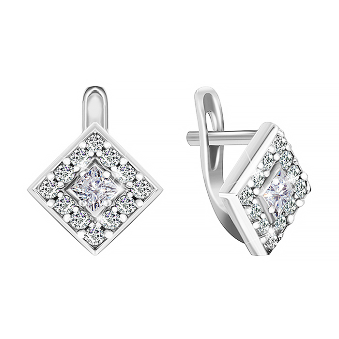 

Серьги из серебра с фианитами 000024676