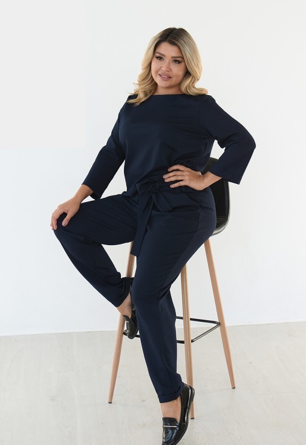 

Костюм (кофта+брюки) 70777 - темно-синій, Костюм (кофта+брюки) 70777 56-58 темно-синій