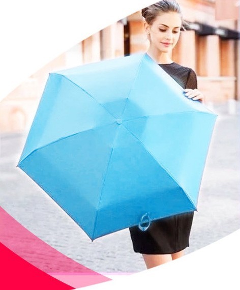 

Мини зонт Capsule Umbrella складной механический карманный в капсуле Голубой