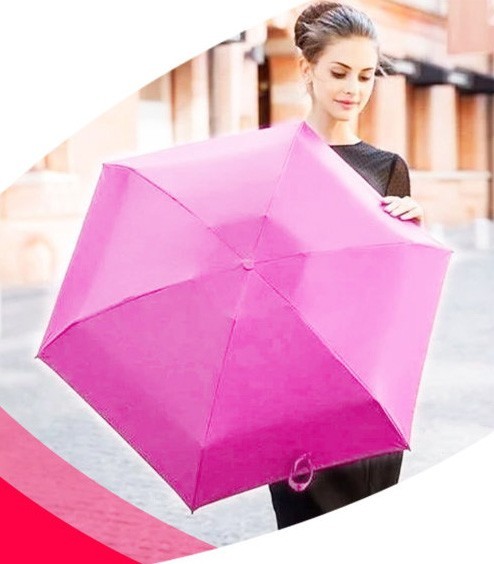 

Мини зонт Capsule Umbrella складной механический карманный в капсуле Розовый