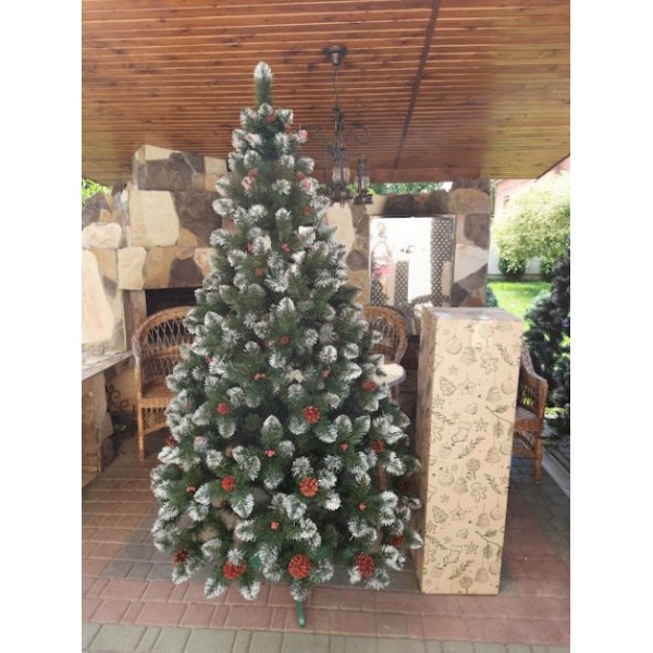 

Ялинка Кармен з шишками та калиною 2.20 м N
