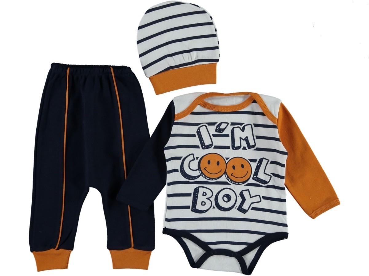 

Комплект (шапочка+боди+штаны) Leylek Cool Boy 74 см