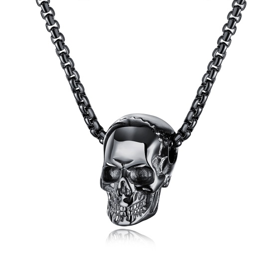 

Колье YST из нержавеющей медицинской стали Black skull