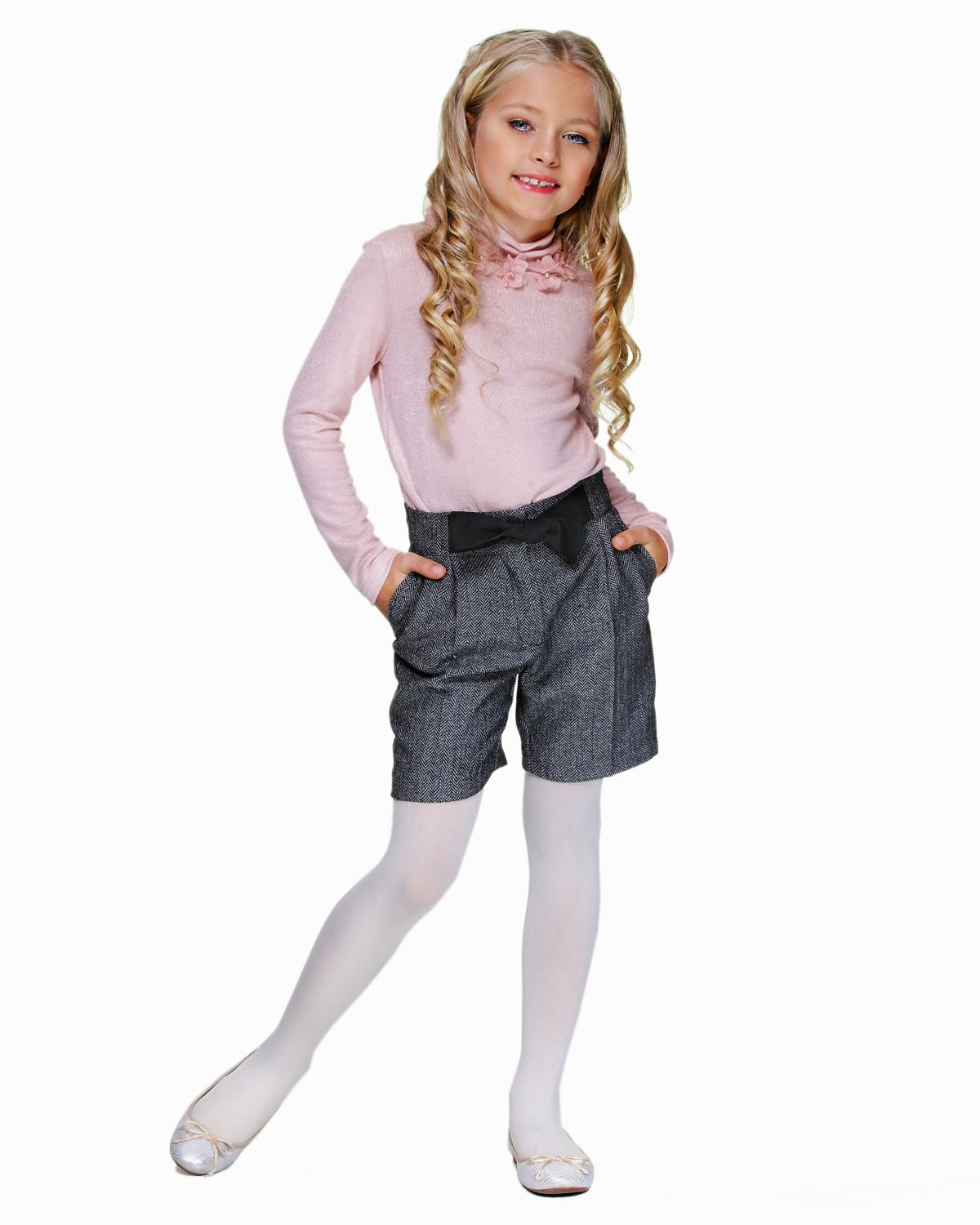 

Шорты шерстяные твид Lukas Kids 122 серый(6327)