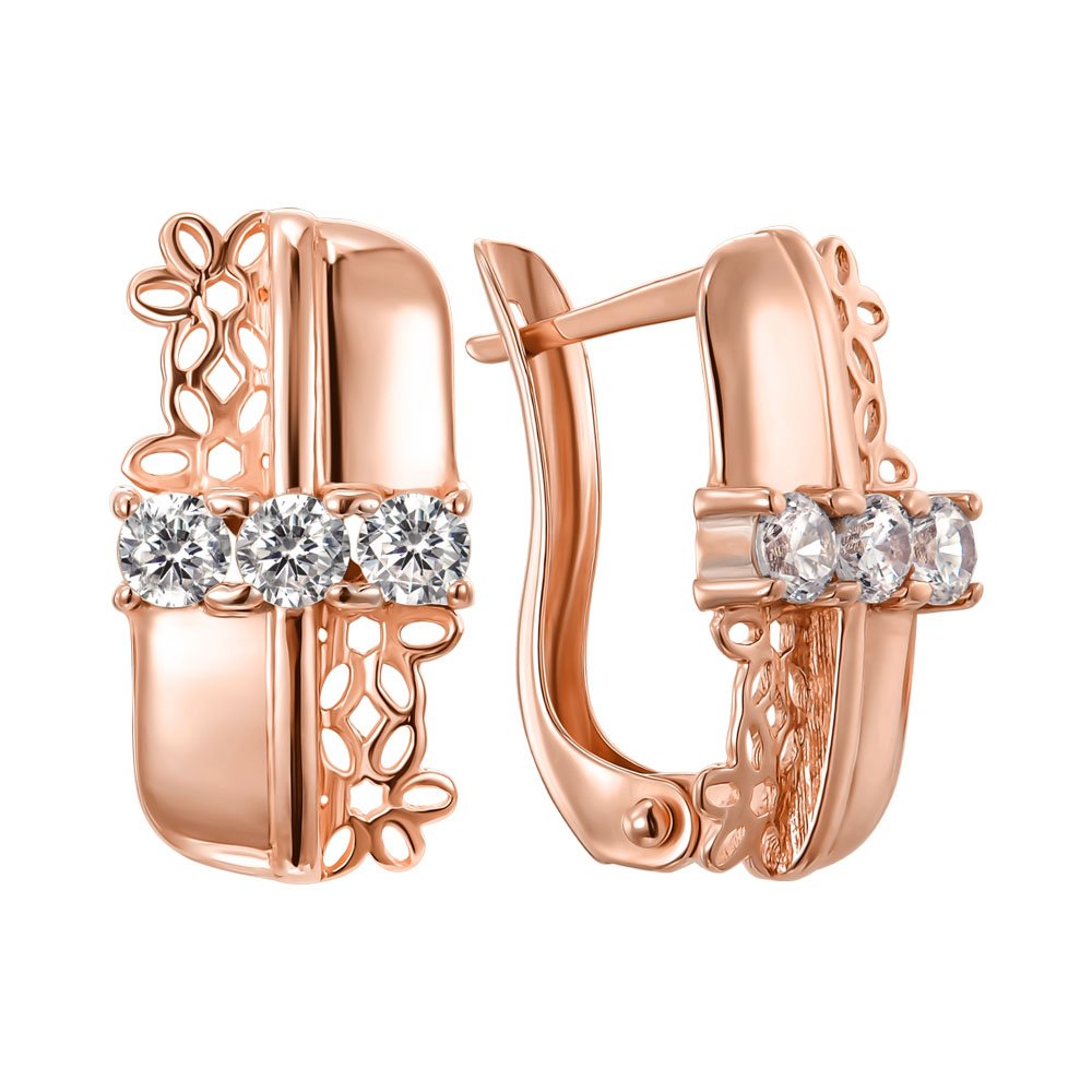 

Серьги из красного золота с фианитами 000149661