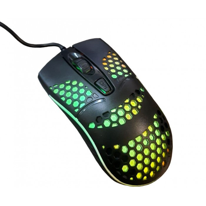 

Проводная игровая компьютерная мышь KW-10 GAMING MOUSE оптическая с LED подсветкой для ноутбука и компьютера USB Чёрная (48658)