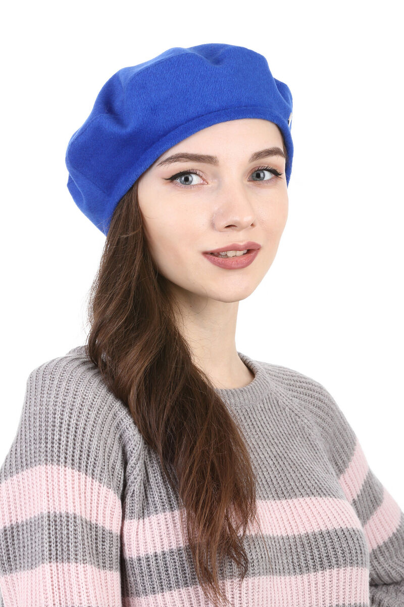 

Берет женский из драпа синий LF Label