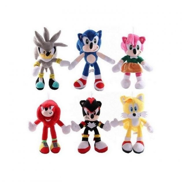 

Набор мягких игрушек Super Sonic X 6 персонажей (Sonic Plush Соник Икс) 25см