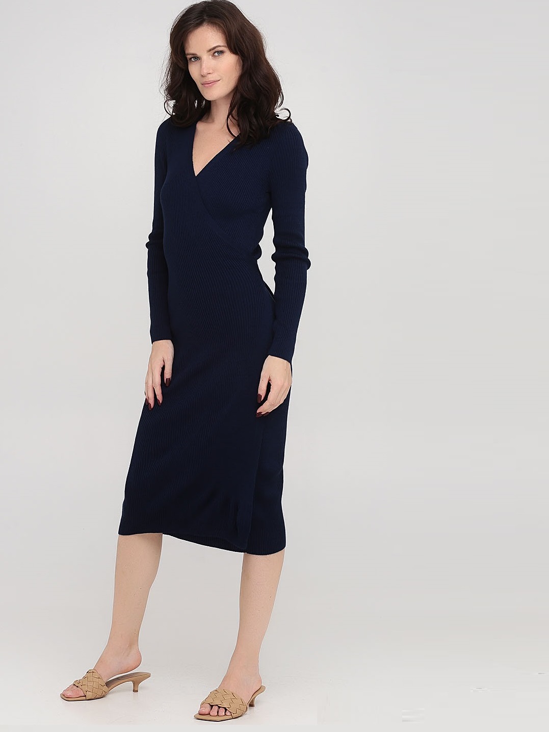 

Платье темно-синее кэжуал на запах однотонное Lost Ink 120111902125  Синий, Платье темно-синее кэжуал на запах однотонное Lost Ink 120111902125 XS Синий