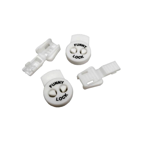 

Белые наконечники и фиксаторы для шнурков MAVI STEP Funny Lock Stopper