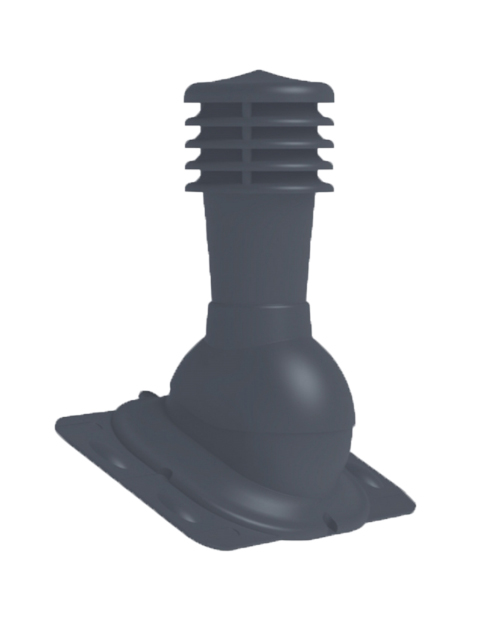 

Вентиляционный выход неутепленный Krono-Plast KBR 150 мм для металлочерепицы Pruszynski Arad и Ruukki Adamante Ral 7024 Графитовый (KBR 2-3)