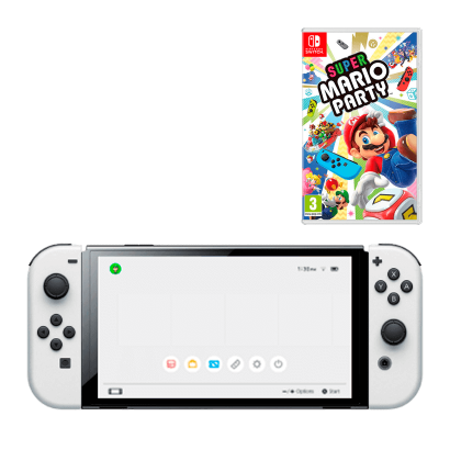 

Набор Консоль Nintendo Switch OLED Model HEG-001 64GB White Новый + Игра Mario Party