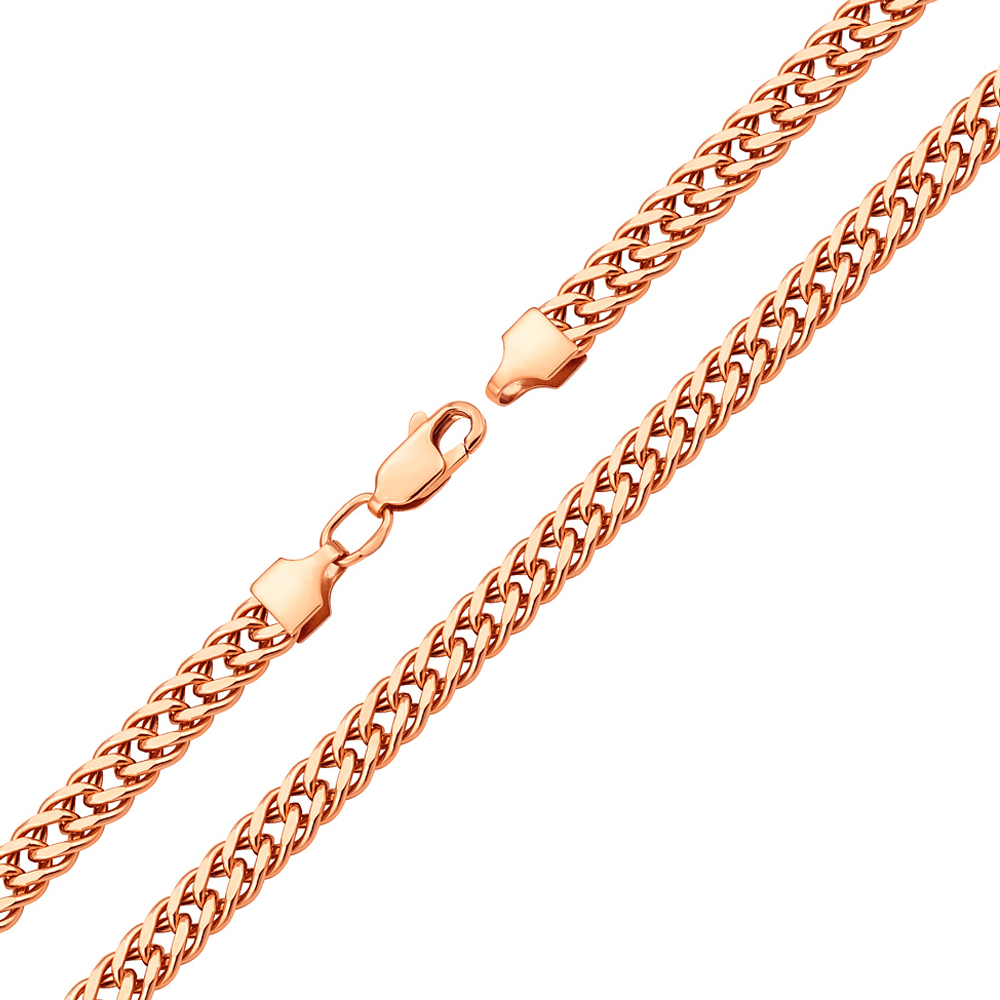 

Браслет из красного золота в плетении ромб 000128097 19 размера