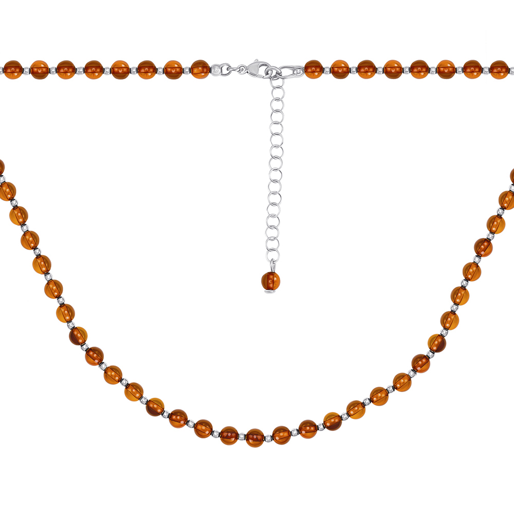 

Серебряное колье с янтарем 000145965 45 размера