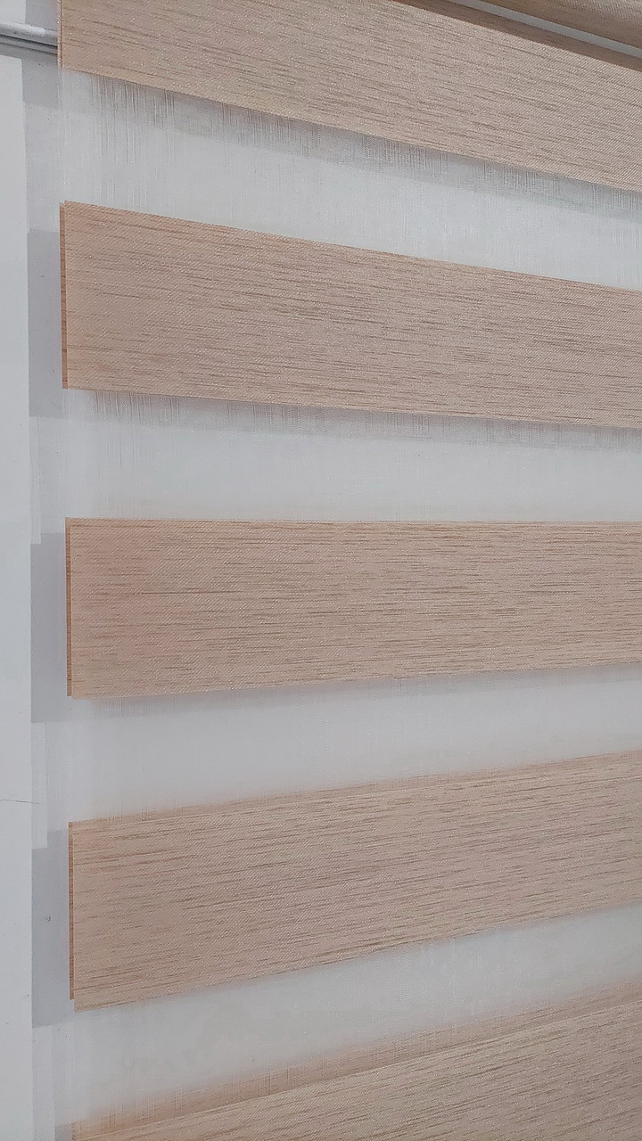 

Рулонная штора Miranda День-ночь Z-242 97,5*160 см Тёмно-бежевый