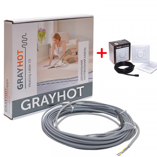 

GrayHot 752 Вт (5,1-6,4 м2) теплый пол, двухжильный кабель