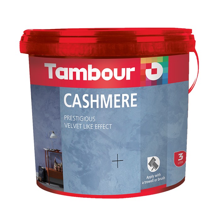 

Строительная краска декоративная TAMBOUR Cashmere с эффектом Бархата 431СP Серая 3 л