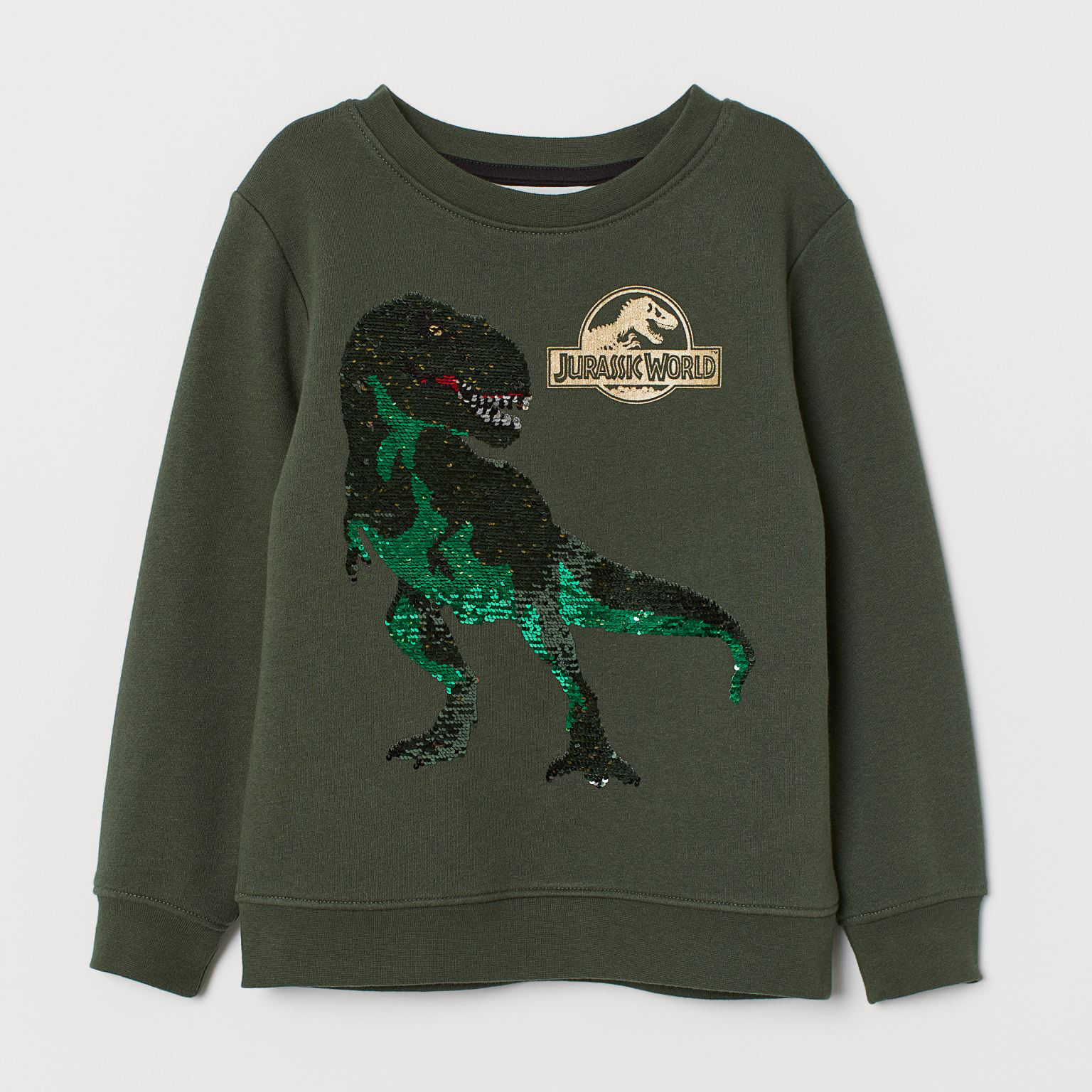 

Свитшот H&M 711-754619 122-128 см Темно-зеленый